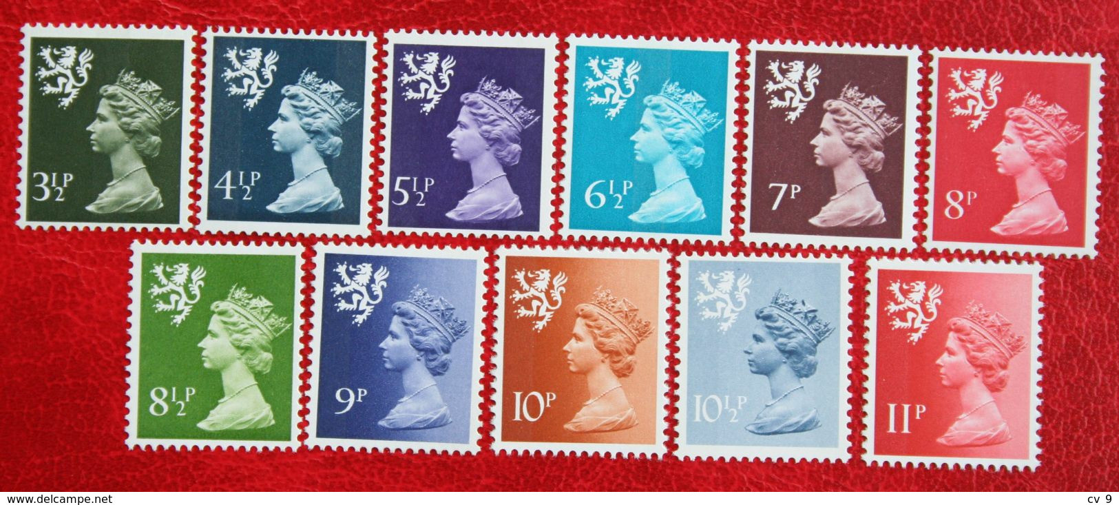 11 Values MACHIN Scotland (Mi 16 18 20-28) 1974-1978 POSTFRIS MNH ** ENGLAND GRANDE-BRETAGNE GB GREAT BRITAIN - Scotland