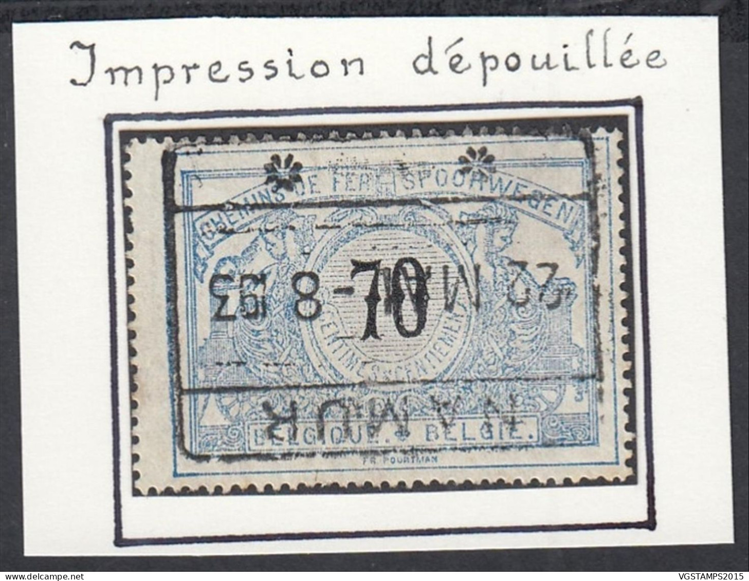 Belgique 1895 - Timbre Oblitéré. TR Nr.:  23 Avec Curiosité: Impression Dépouillée. PAS COMMUN... (EB) AR-02459 - Afgestempeld