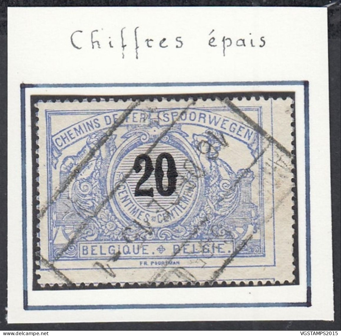 Belgique 1895 - Timbre Oblitéré. TR Nr.: 17 Avec Curiosité: Chiffre épais. RARE¡¡¡¡¡... (EB) AR-02460 - Oblitérés