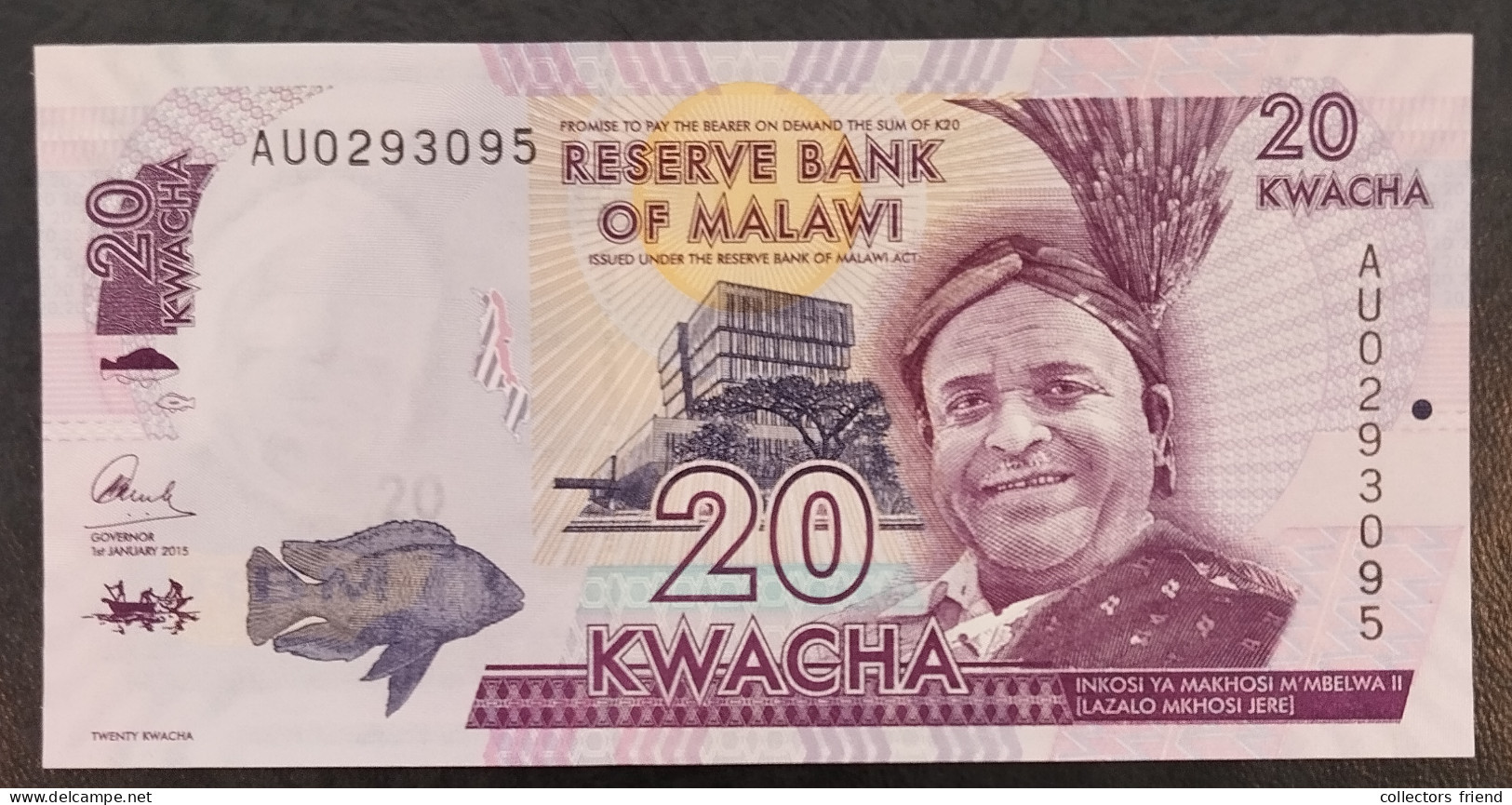 MALAWI - 2015 - 20 Kwacha - P 63b - UNC - Malawi