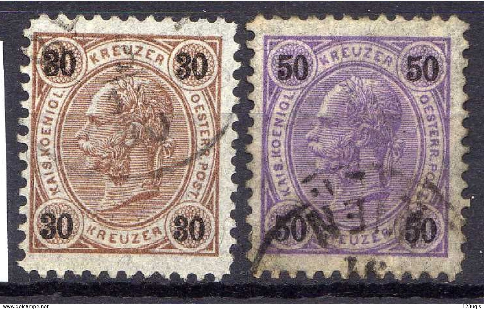 Österreich 1890 Mi 59-60 H, Zähnung 11 1/2, Gestempelt [200424XIV] - Gebraucht