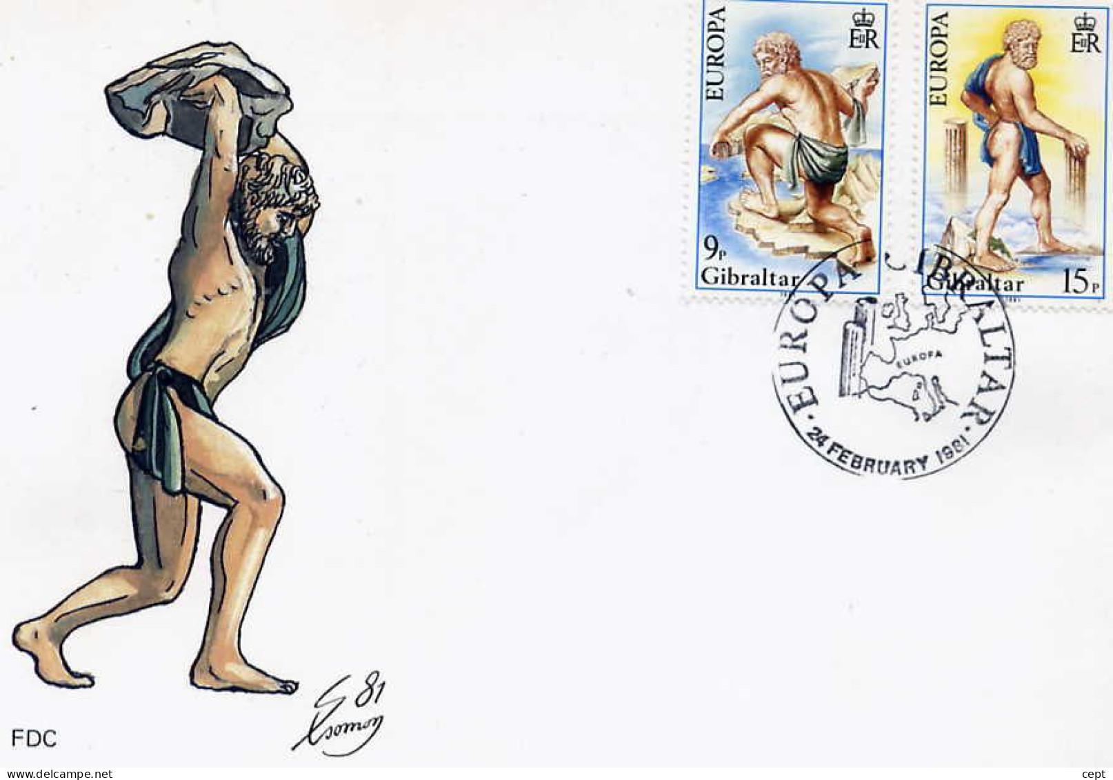 Giraltar- Europa Cept 1981 -  FDC - 1981