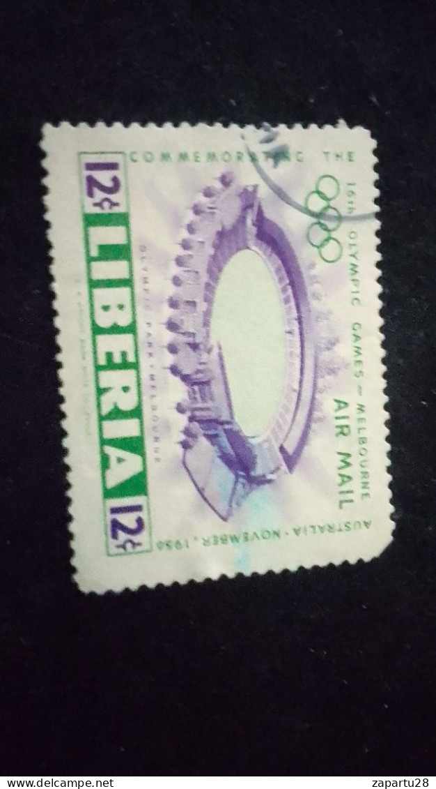 LİBERYA--1955   12 C      DAMGALI  SPORTS - Liberia