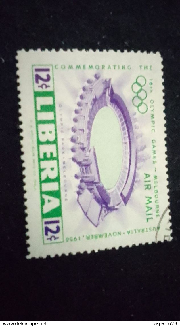 LİBERYA--1955   12 C      DAMGALI  SPORTS - Liberia