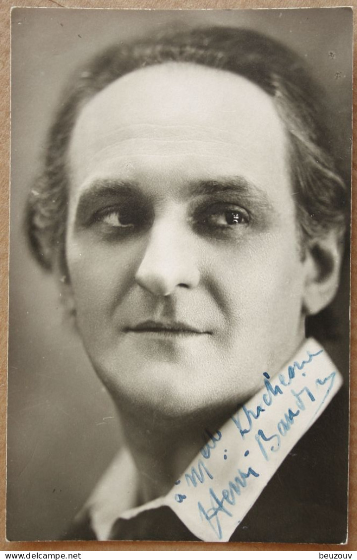 1 Photo-Carte Dédicacée HENRI BAUDIN Acteur Cinéma  Comte De Rochefort   Les Trois Mousquetaires 1922 - Künstler