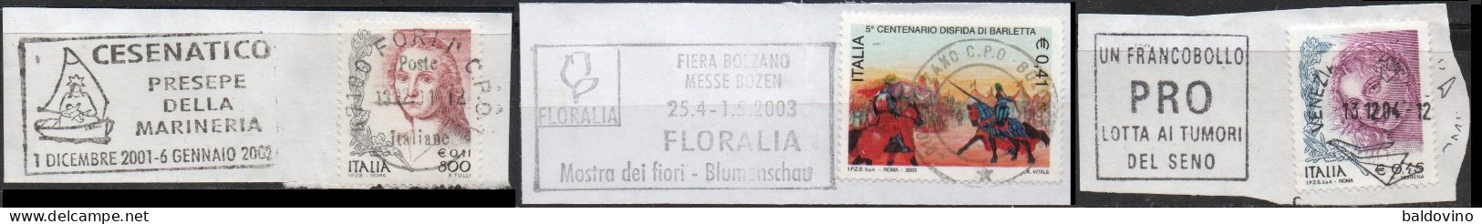2001/2004 Marcofilia 3 Esemplari - 2001-10: Poststempel