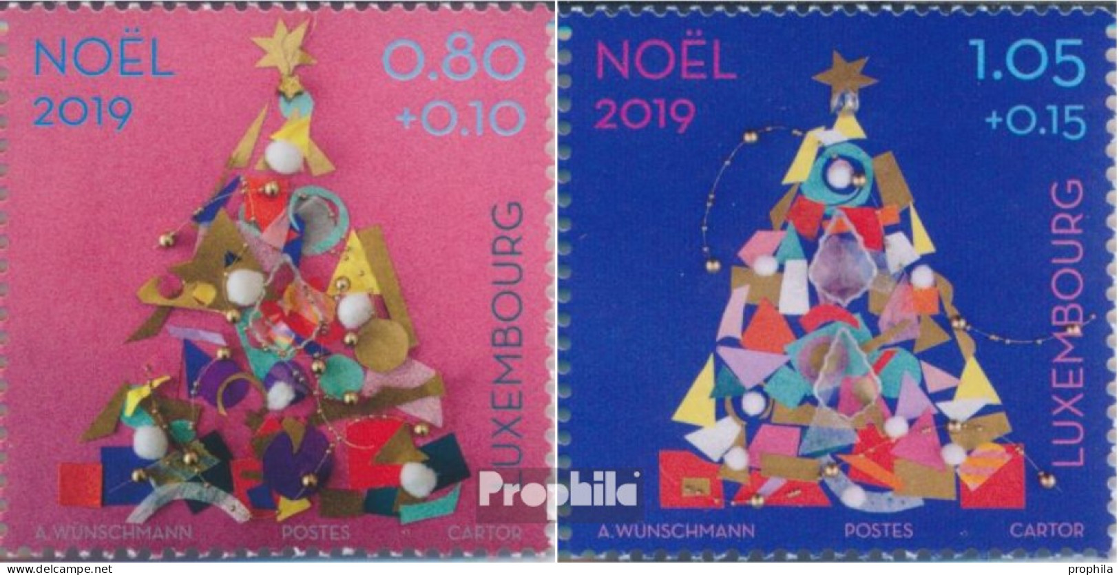 Luxemburg 2215-2216 (kompl.Ausg.) Postfrisch 2019 Weihnachten - Neufs