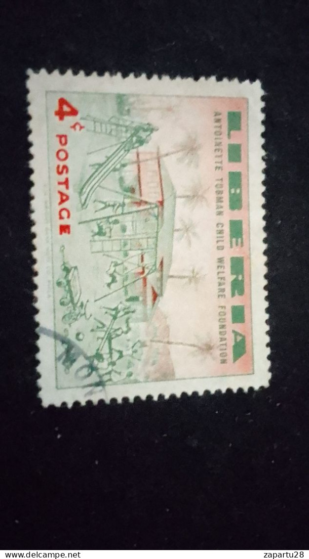 LİBERYA--1955   4 C      DAMGALI  SPORTS - Liberia