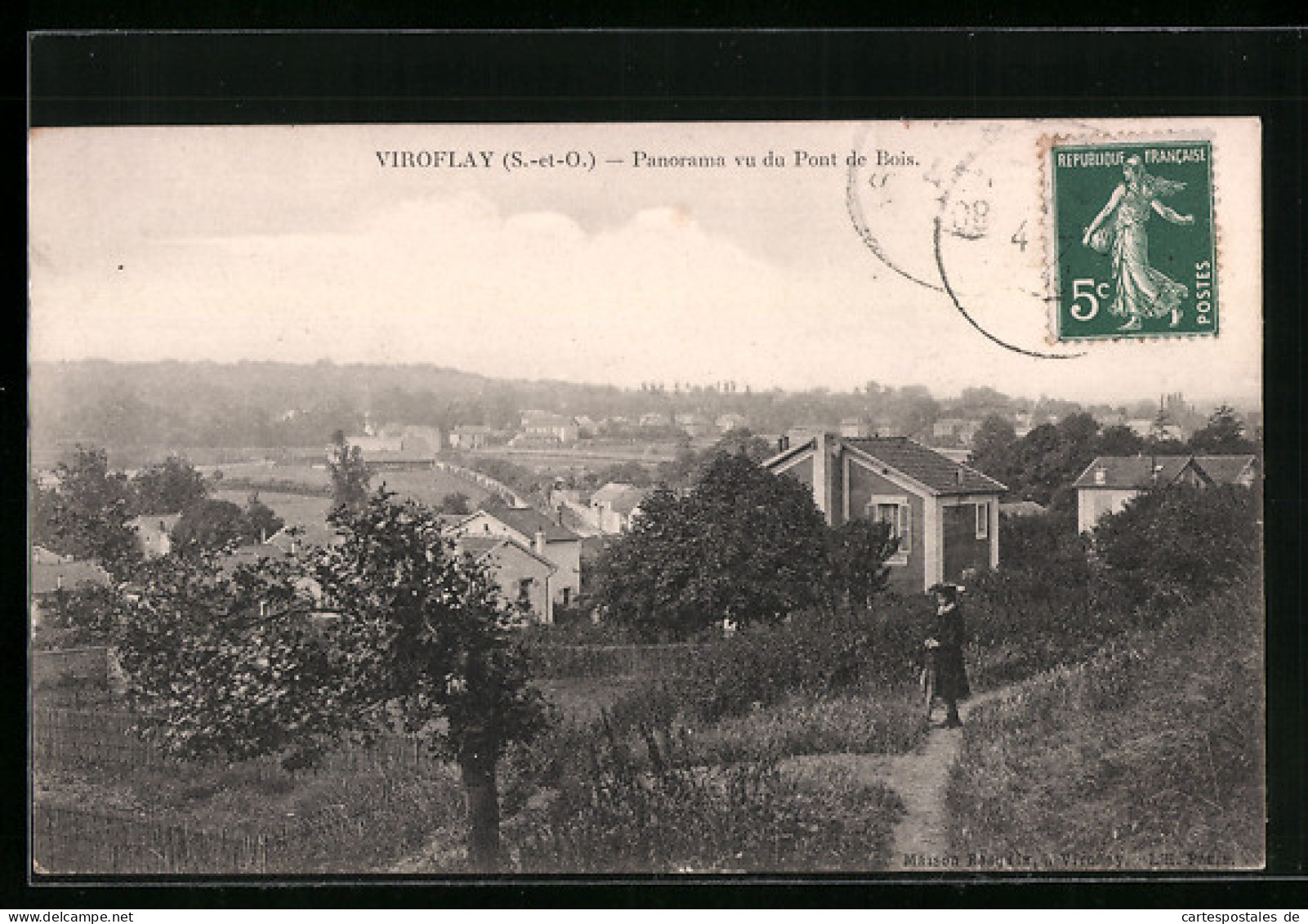 CPA Viroflay, Vue Générale Vu Du Pont De Bois  - Viroflay