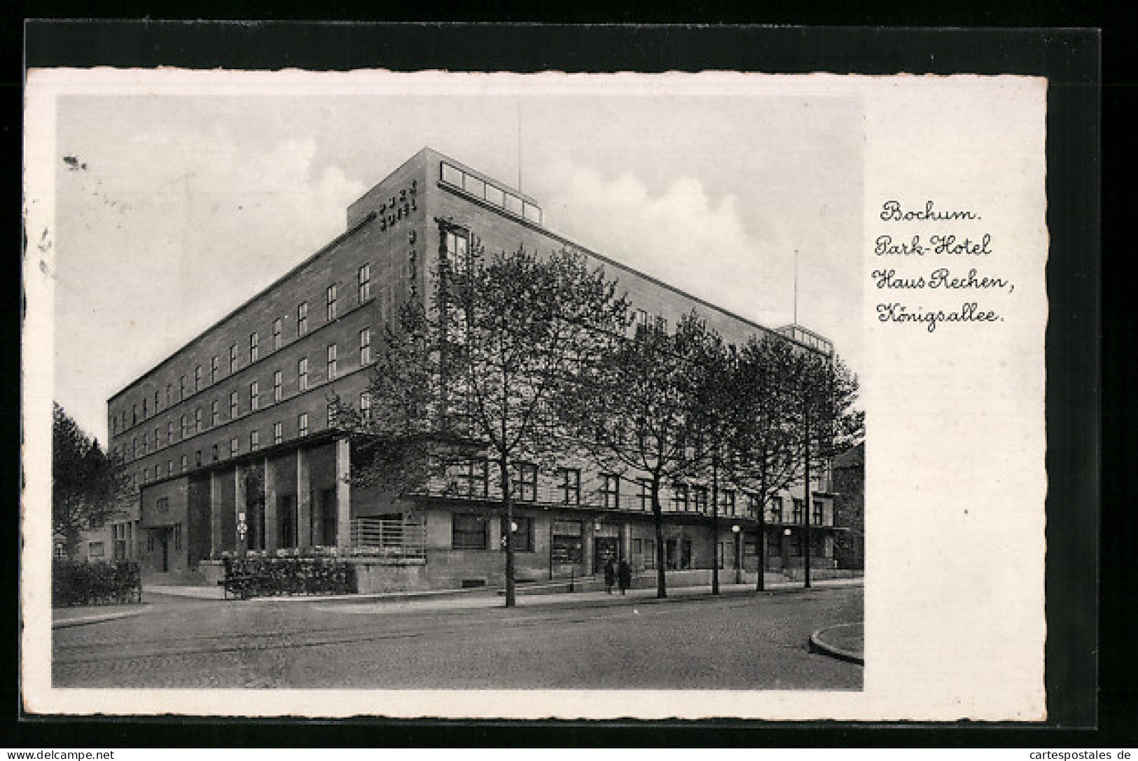 AK Bochum, Park-Hotel, Haus Rechen, Königsallee  - Bochum
