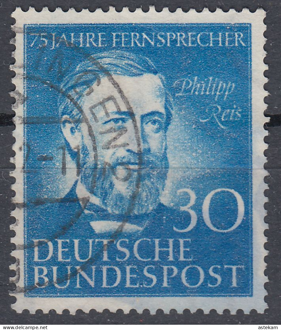 GERMANY 1952, PHILIPP REIS (1834-1874), INVENTOR Of The PHONE, COMPLETE USED SERIES With GOOD QUALITY - Oblitérés