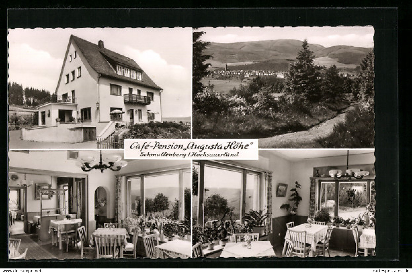 AK Schmallenberg, Cafe-Pension Augusta Höhe, Bes. Wilhelm Wüllner  - Schmallenberg