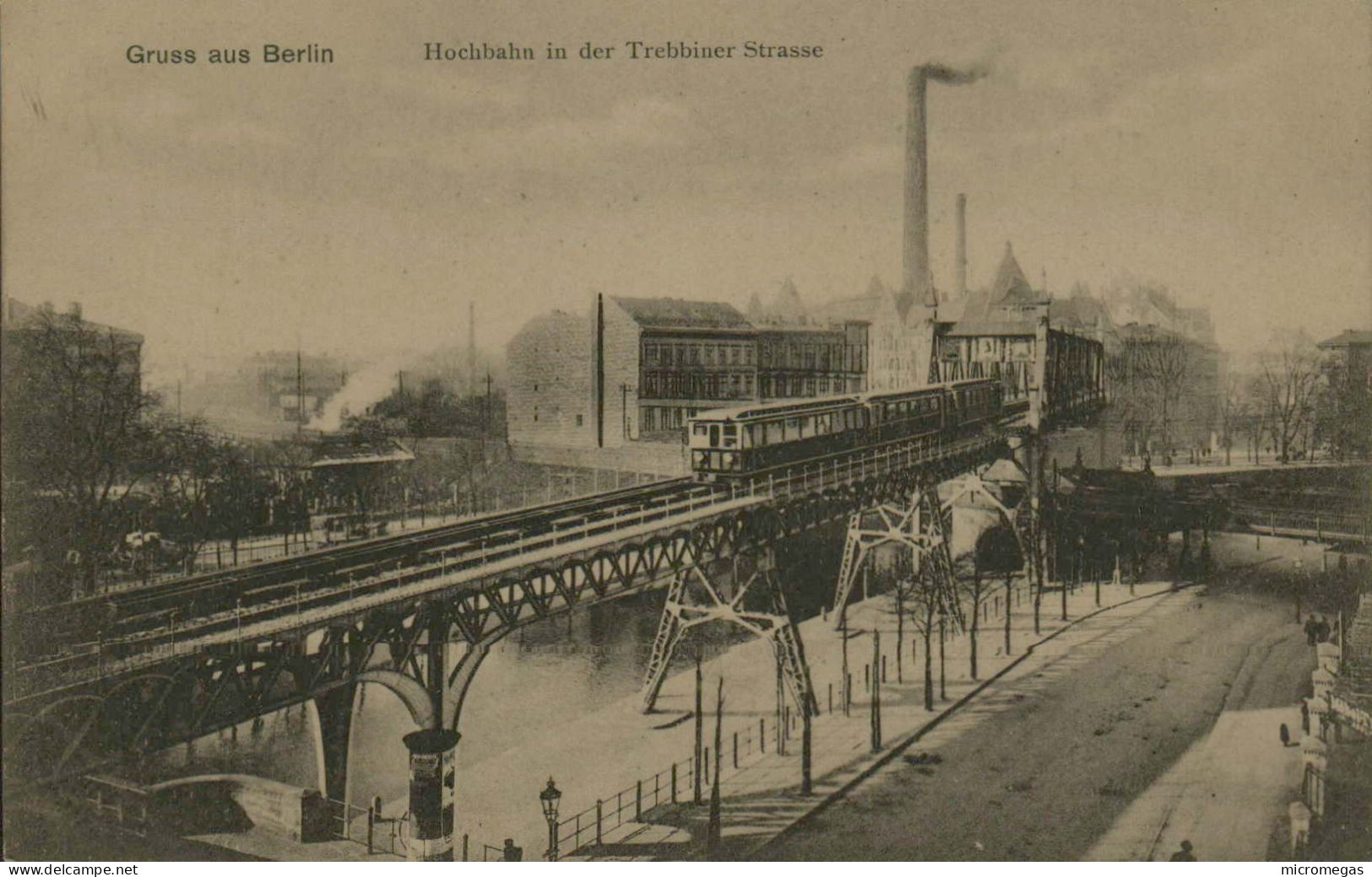 Gruss Aus Berlin - Hochbahn In Der Trebbiner Strasse - Bahnhöfe Mit Zügen