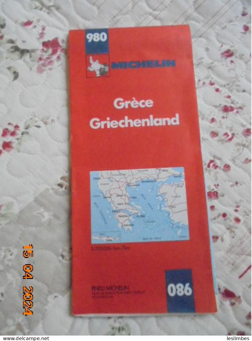 Michelin 980 Grece Greece Griechenland [map/carte] 1983 - Carte Stradali