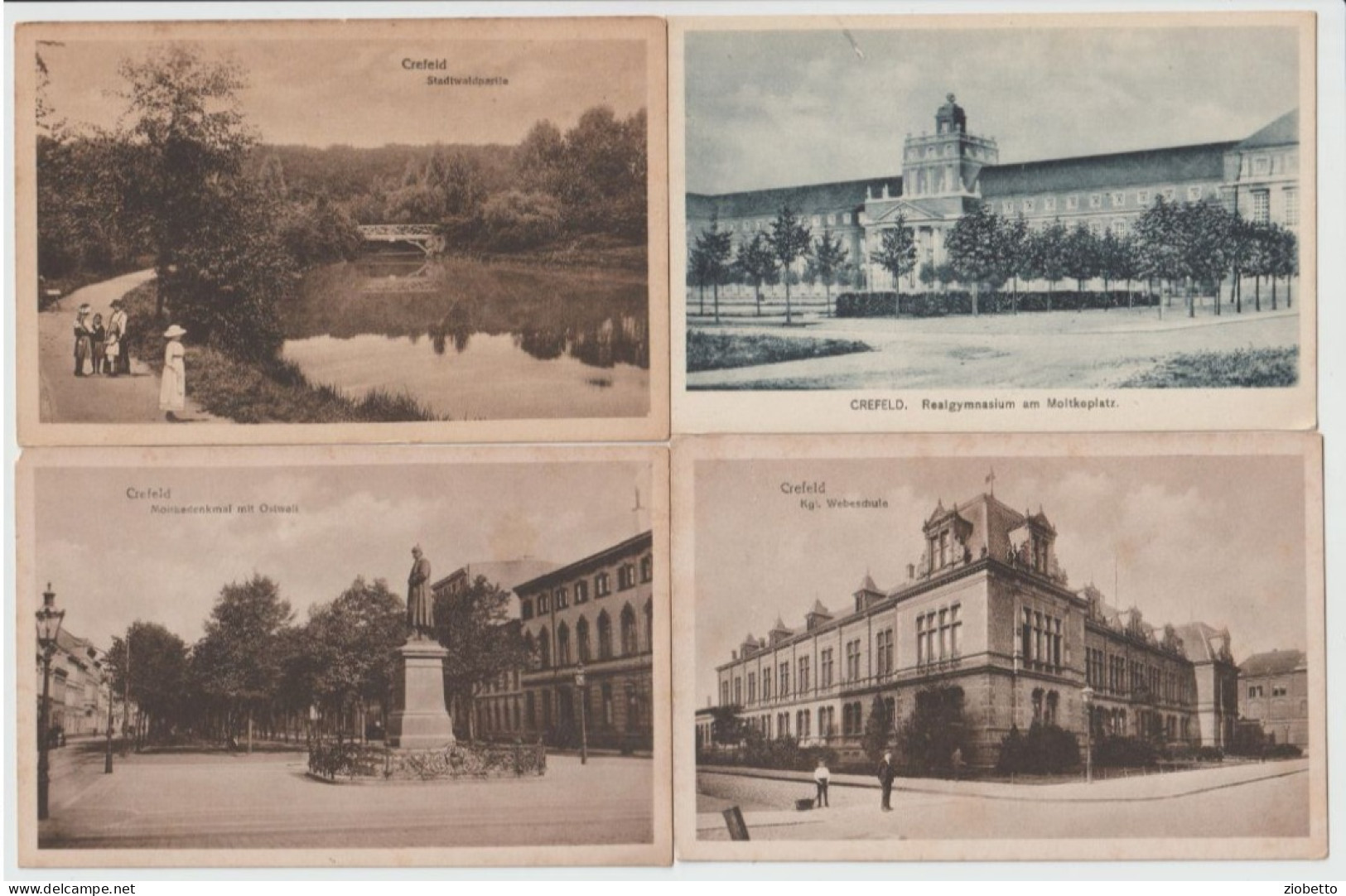 4 CARTOLINE DI KREFELD - Nordrhein-Westfalen - FORMATO PICCOLO - Krefeld