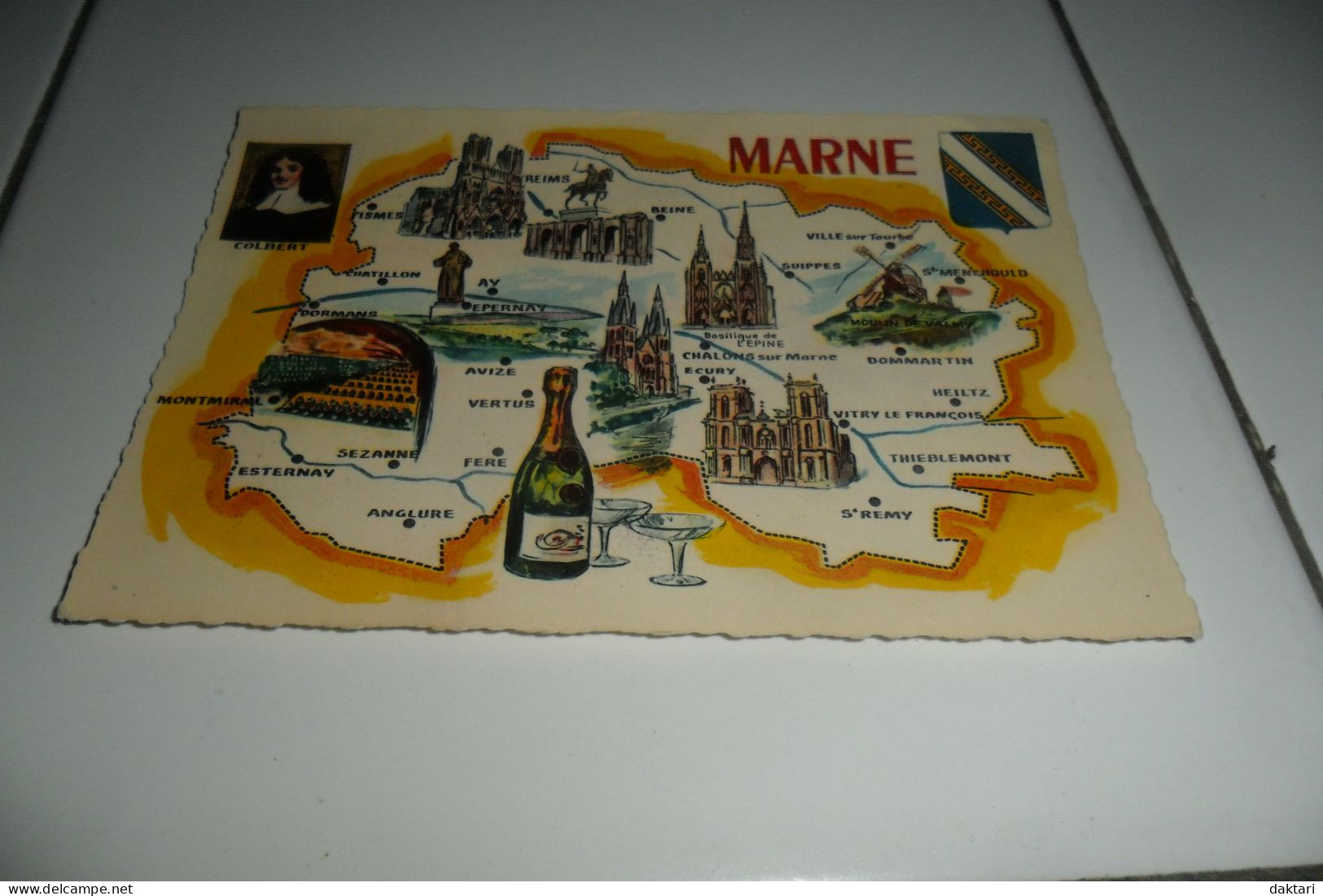 CPSM LA MARNE - Carte Geografiche