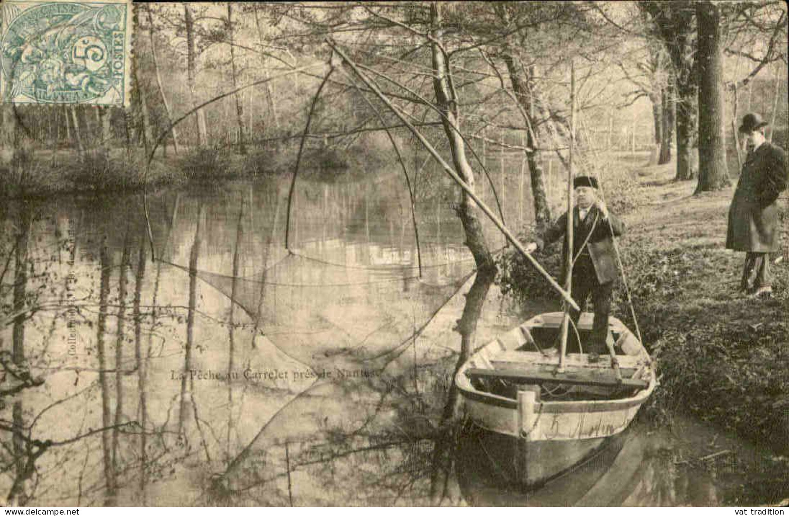 METIERS - Carte Postale D'un Pêcheur Au Carrelet En Eaux Douces - L 152090 - Pesca