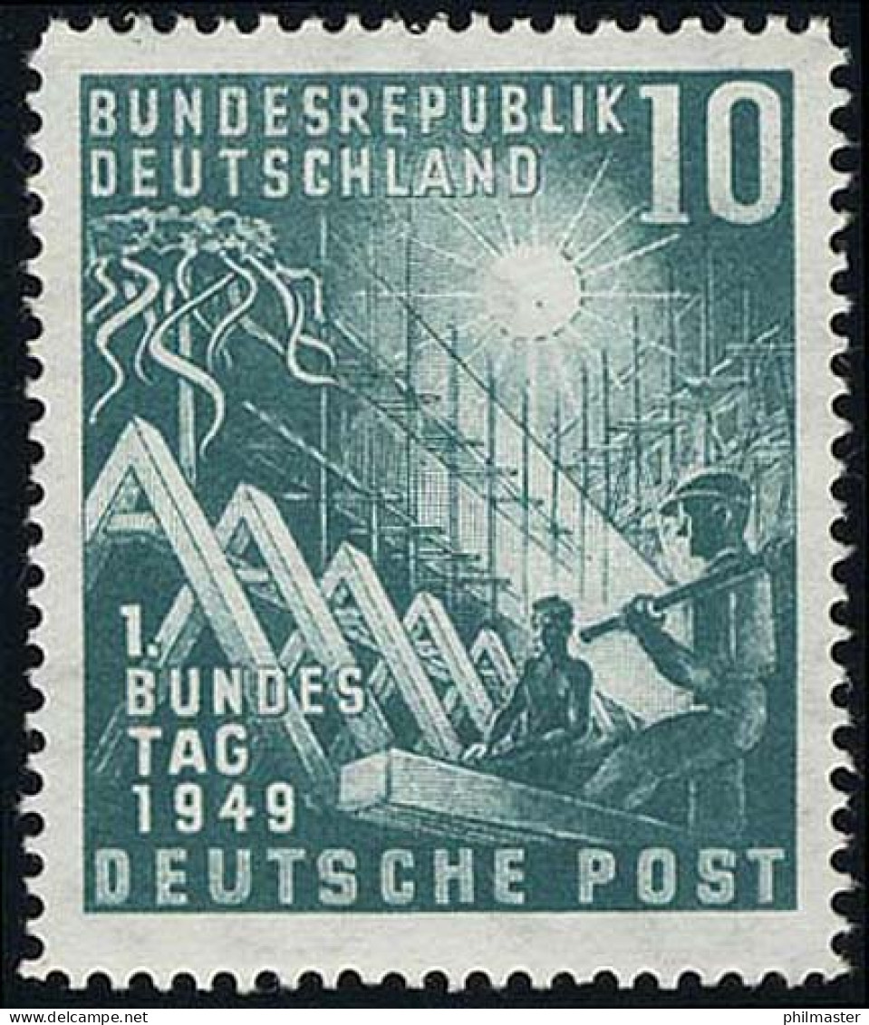 111 Bundestag 10 Pf Postfrisch ** - Unused Stamps