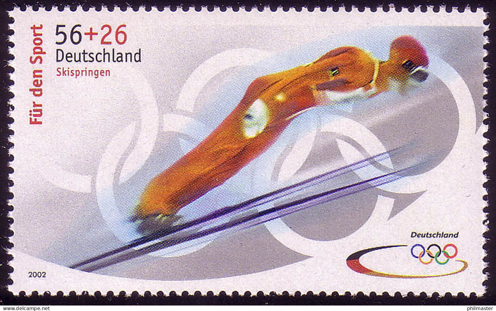 2239a Sporthilfe 56+26 C Olympiade Skispringen, ** - Unused Stamps