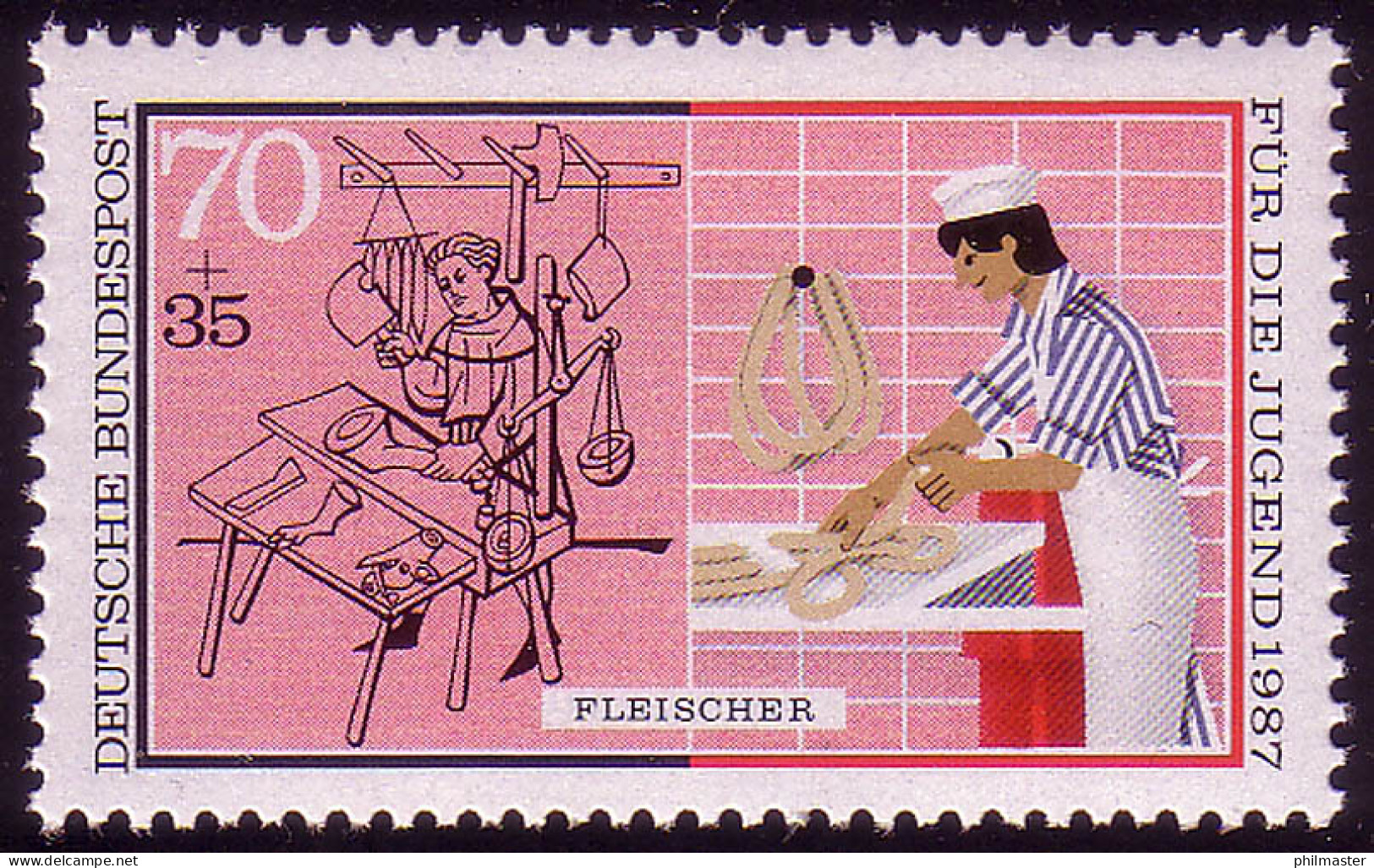 1317 Jugend Fleischer 70+35 Pf ** - Unused Stamps