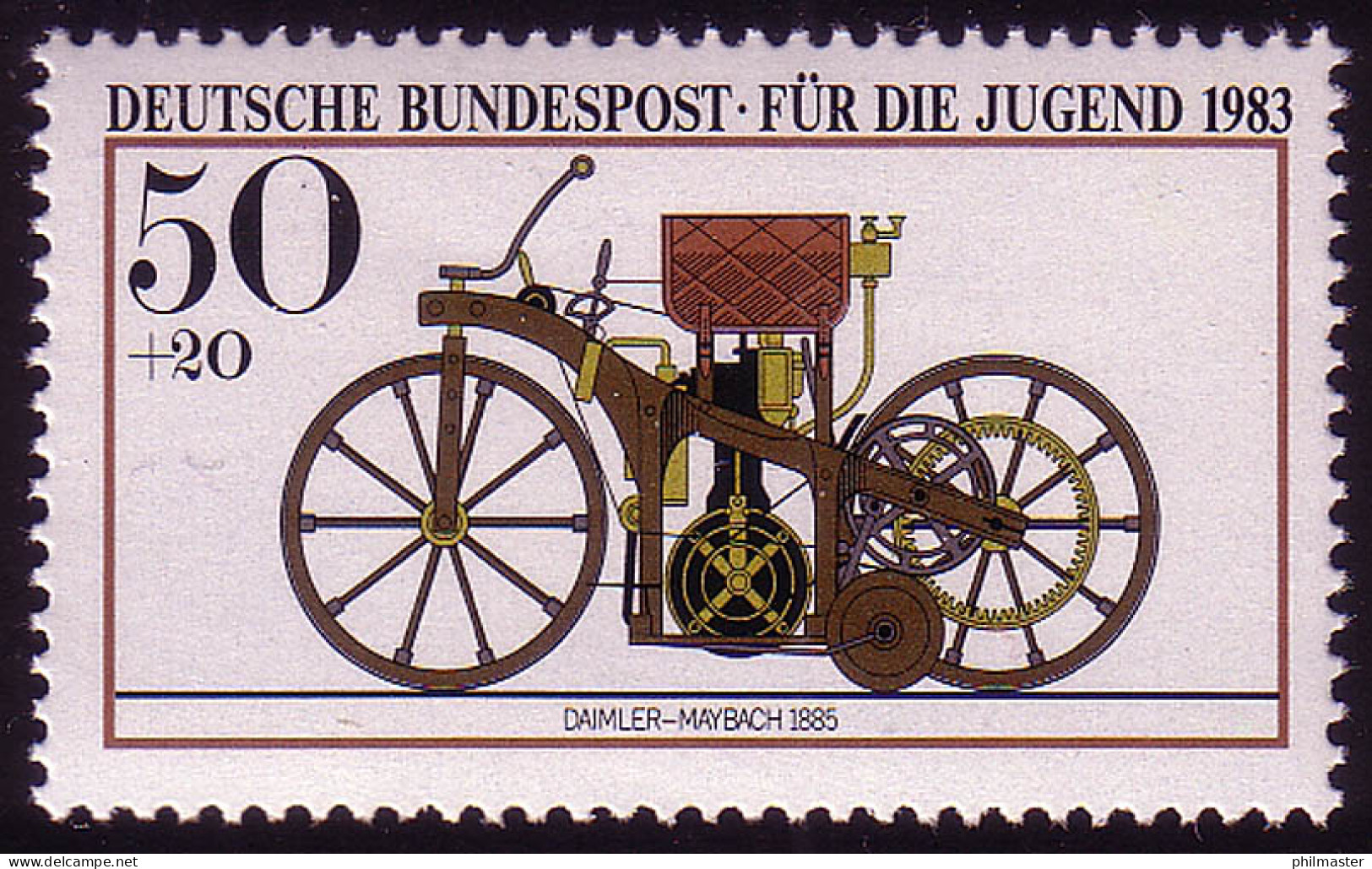 1168 Jugend Motorräder 50+20 Pf ** Daimler-Maybach - Nuovi