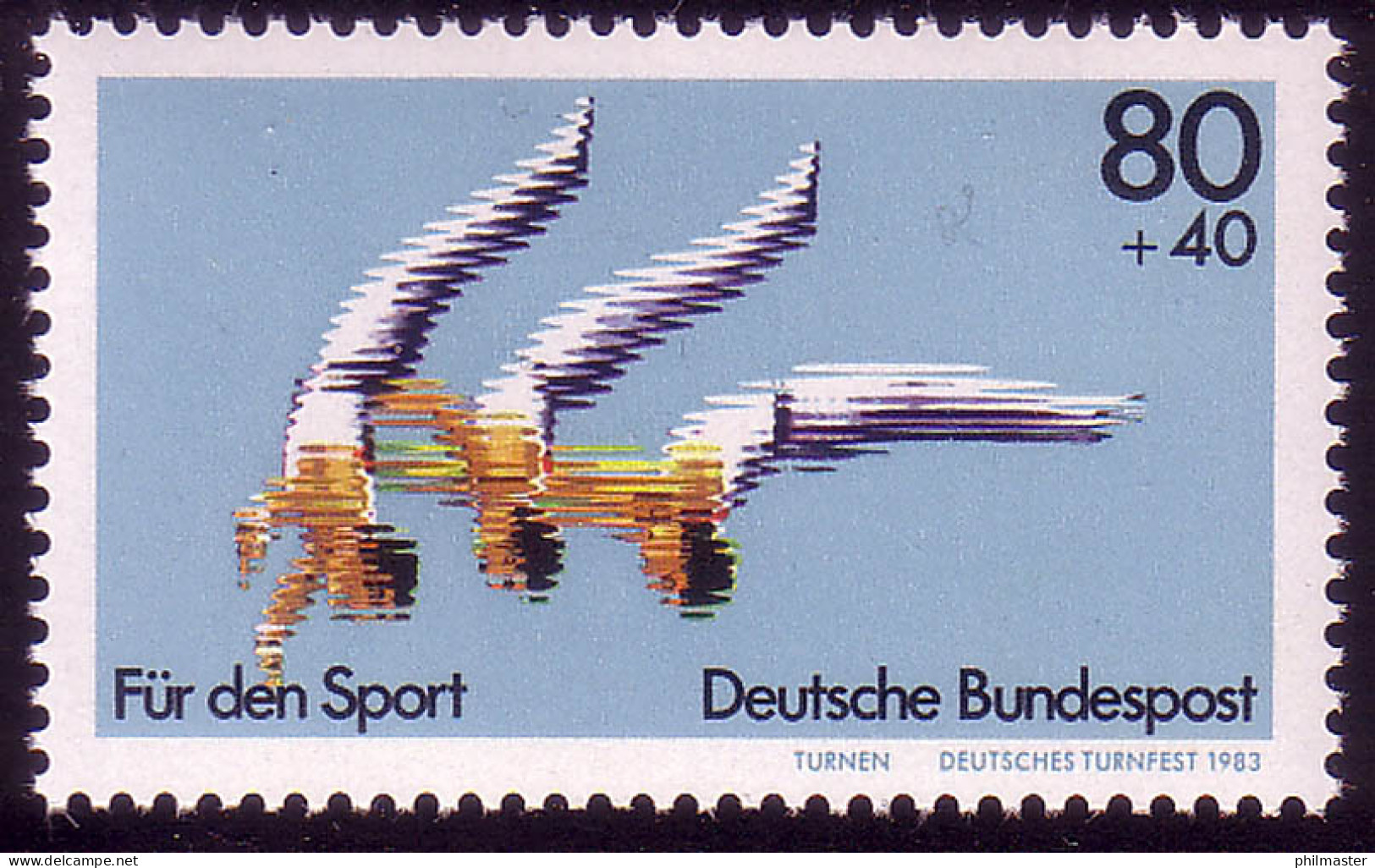 1172 Sporthilfe Turnfest 80+40 Pf ** - Unused Stamps