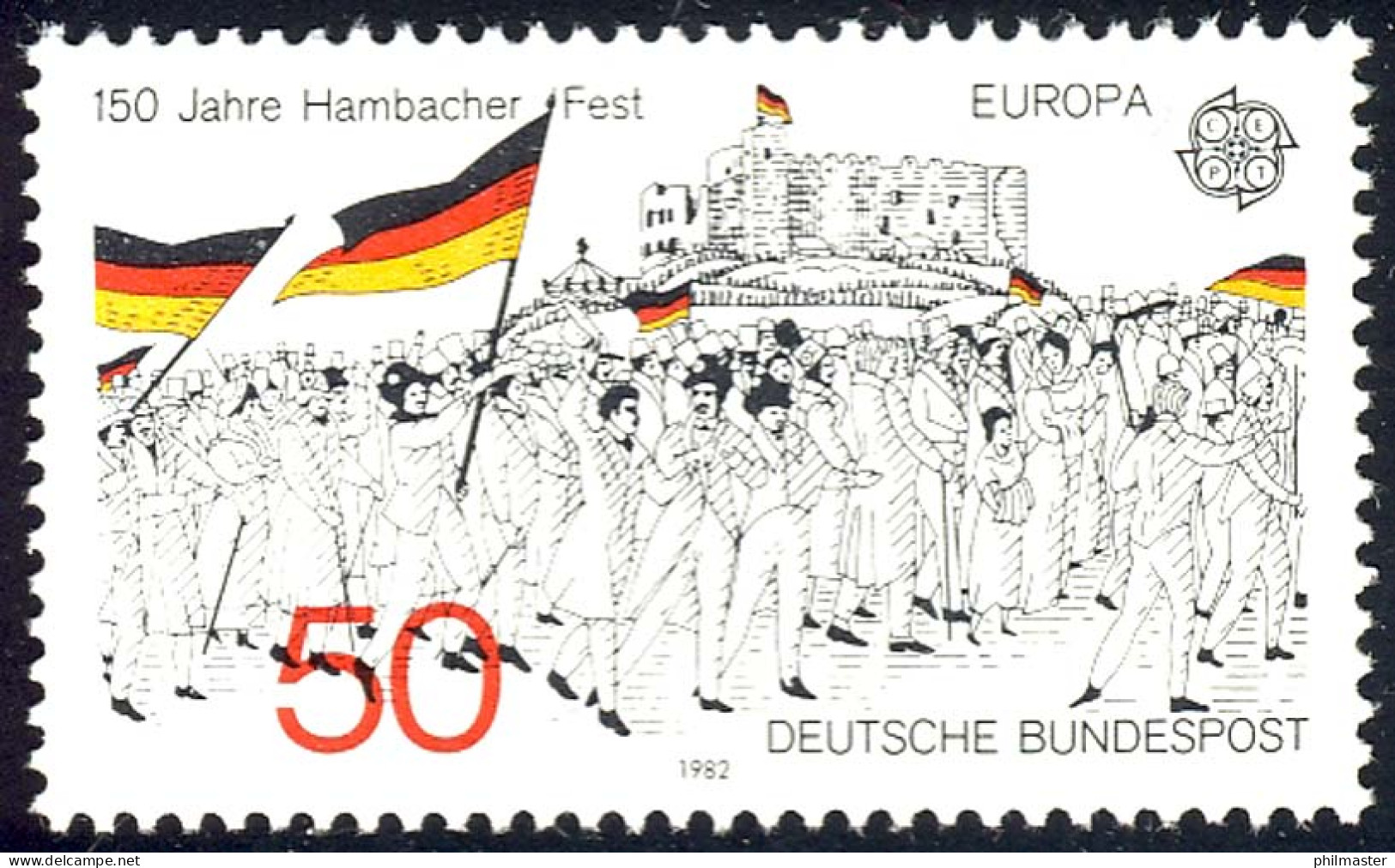 1130 Europa Historische Ereignisse 50 Pf ** - Unused Stamps