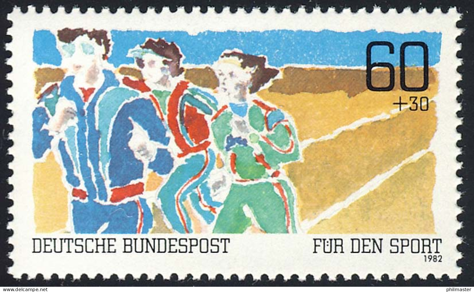 1127 Sporthilfe 60+30 Pf Dauerlauf ** - Unused Stamps