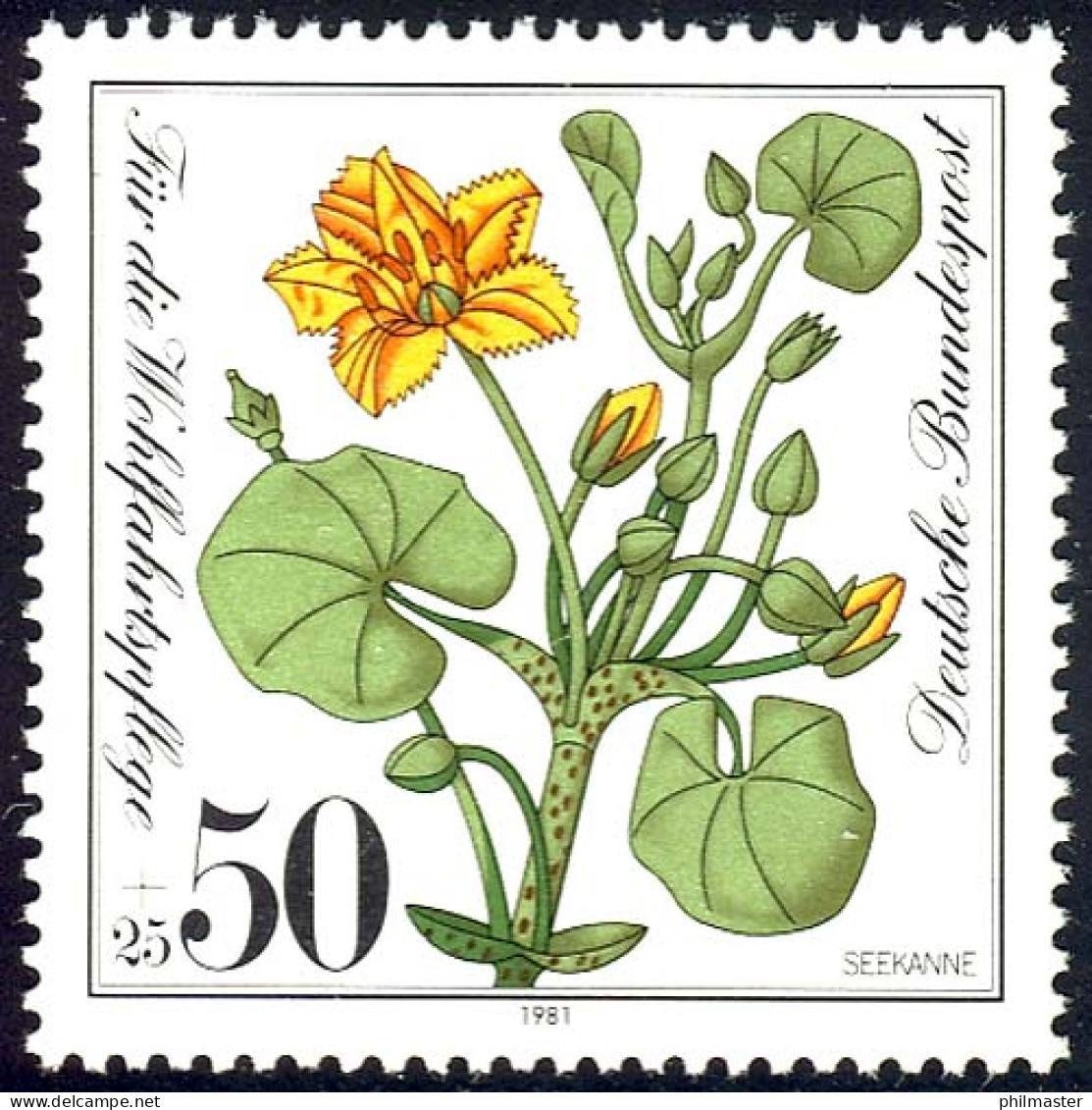 1109 Wohlfahrt Seekanne 50+25 Pf ** - Unused Stamps