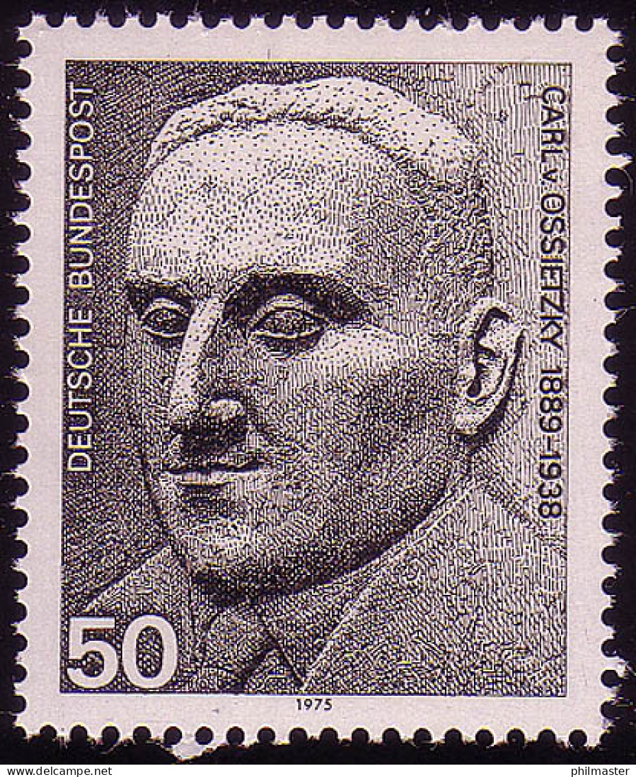 873 Aus Block Friedensnobelpreis 50 Pf Ossietzky ** - Unused Stamps