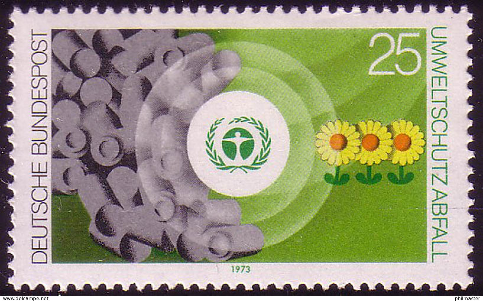 774 Umweltschutz 25 Pf Abfallbeseitigung ** - Unused Stamps