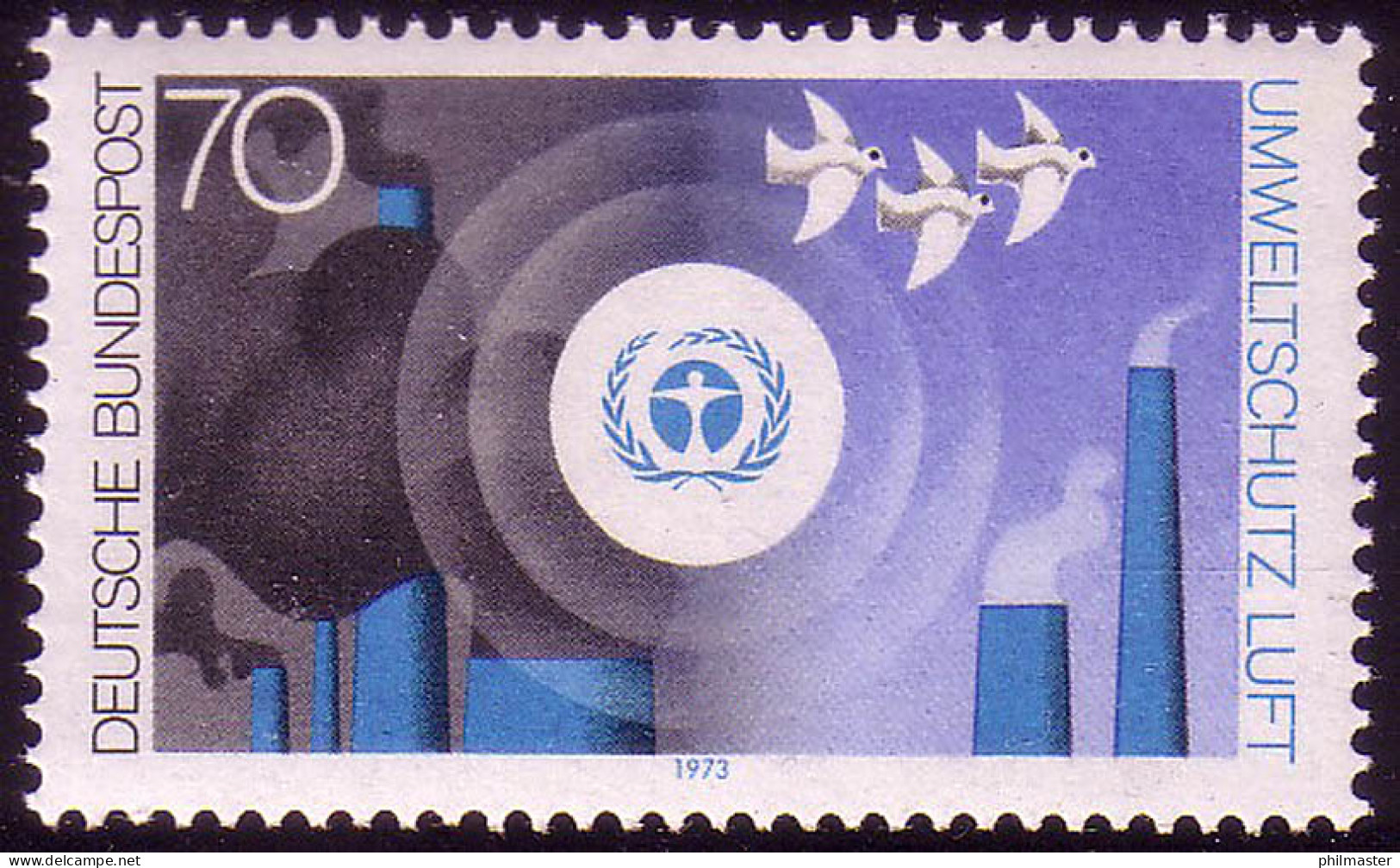 777 Umweltschutz 70 Pf Luftreinhaltung ** - Unused Stamps