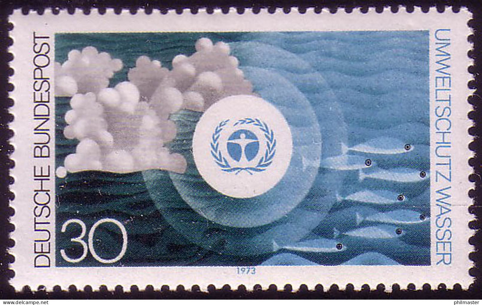 775 Umweltschutz 30 Pf Wasserhaushalt ** - Unused Stamps