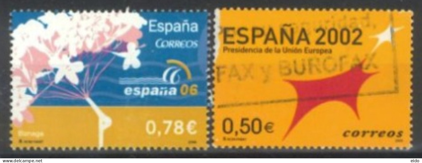 SPAIN, 2002/2006, ESPANA 2006 & 2002 STAMPS SET OF 2, USED. - Oblitérés