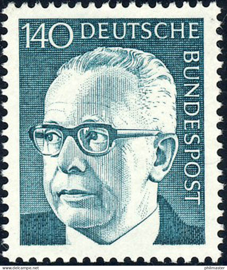 729 Gustav Heinemann 140 Pf ** - Unused Stamps