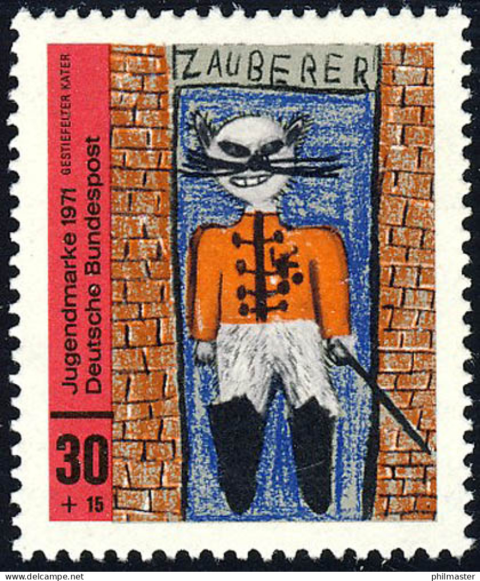 662 Jugend Kinderzeichnungen 30+15 Pf Kater ** - Unused Stamps