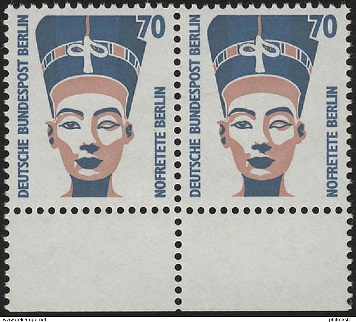 814 SWK 70 Pf Paar UR ** Postfrisch - Unused Stamps