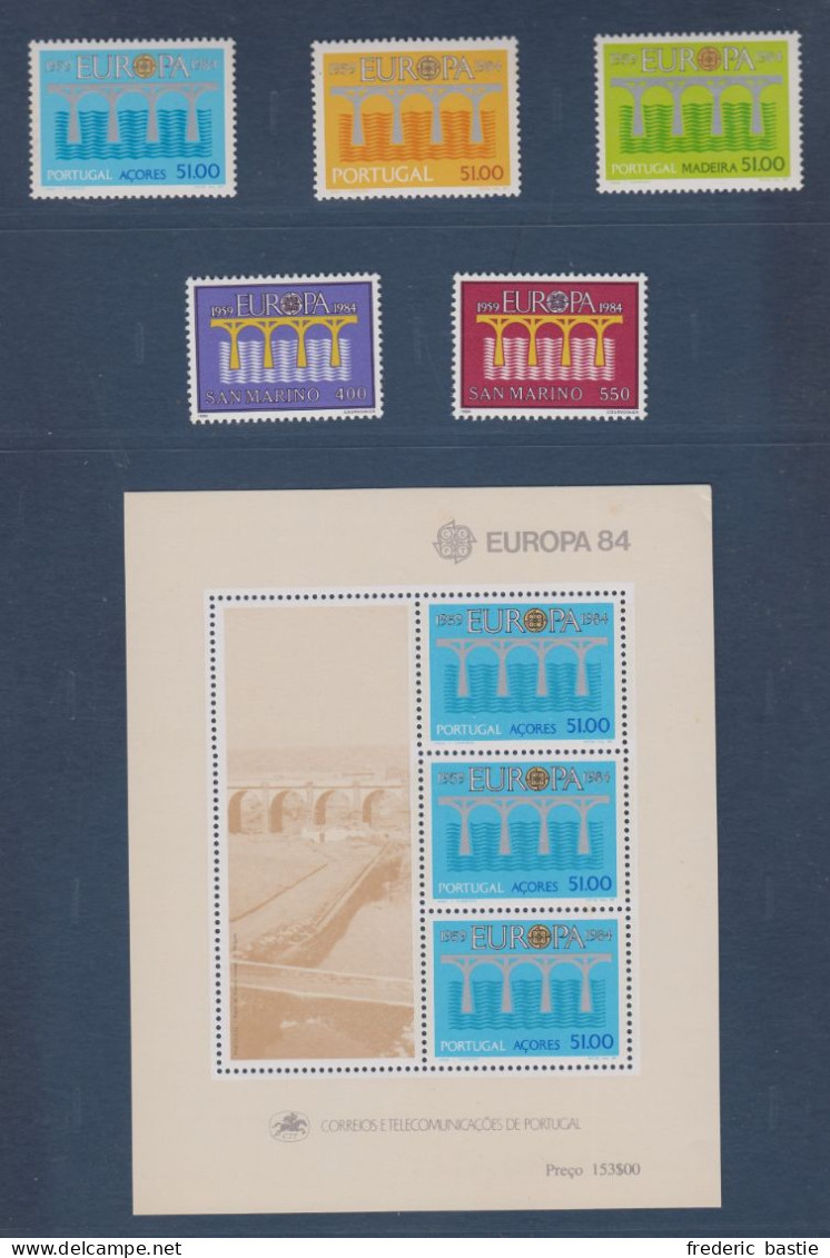 EUROPA - Année complète avec blocs  1984 * *  ( 8 scans )