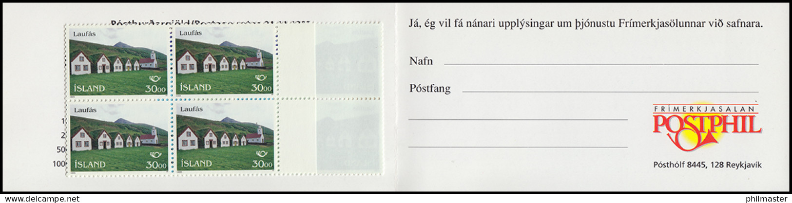 Island Markenheftchen 824 NORDEN - Tourismus 300 Kr, ** Postfrisch - Booklets