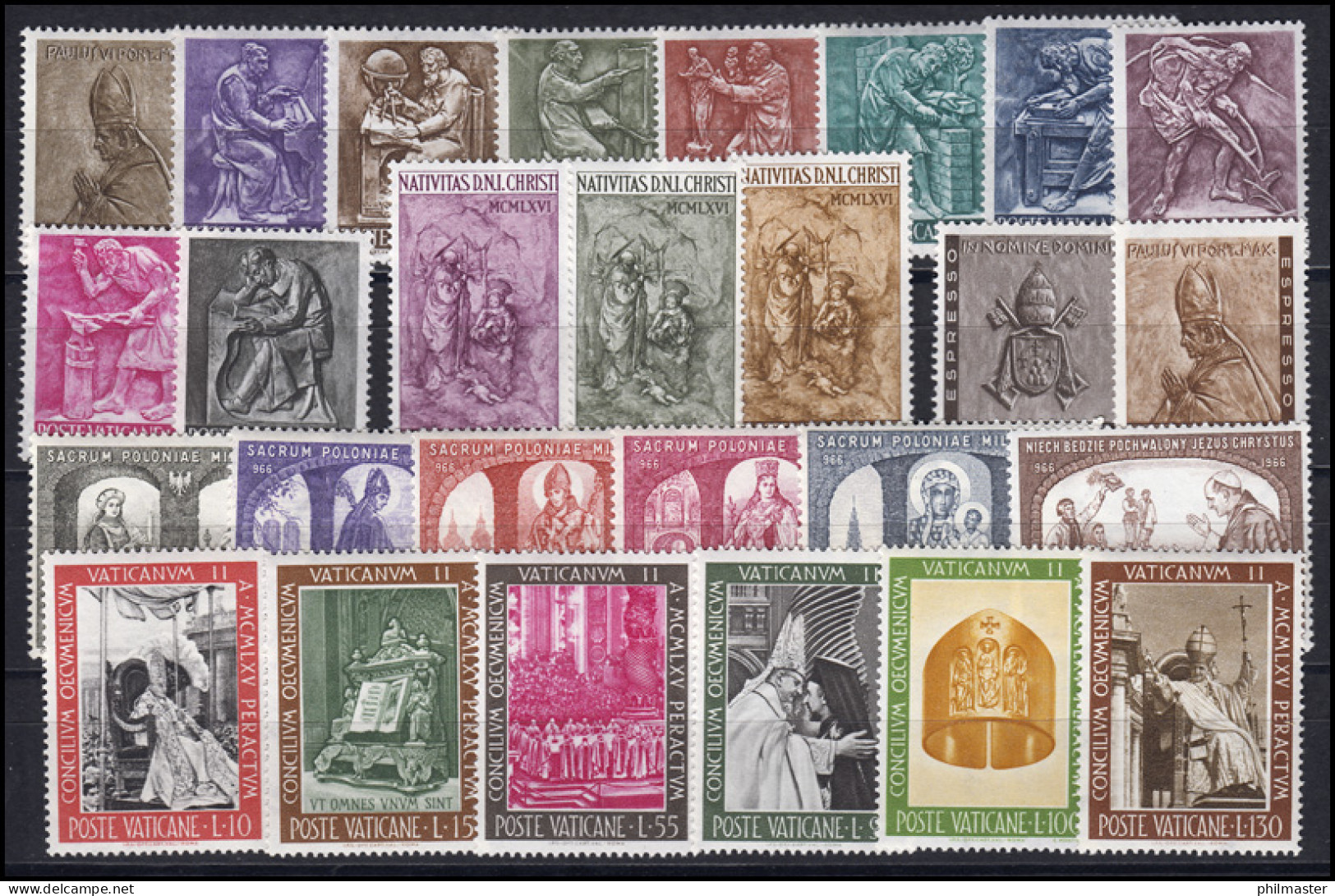 490-516 Vatikan-Jahrgang 1966 Komplett, Postfrisch - Other & Unclassified