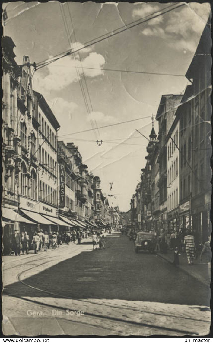 Ansichtskarte Gera: Die Sorge, Poststellenstempel Gera-Waldkrankenhaus 31.1.61 - Andere & Zonder Classificatie