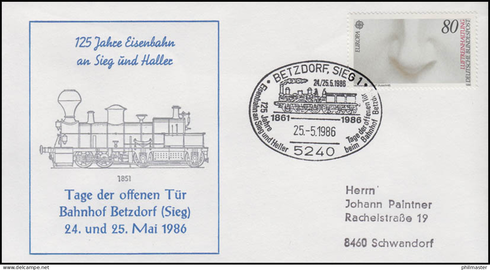 125 Jahre Eisenbahn An Sieg Und Heller, Bf SSt Betzdorf Bahnhofsfest 25.5.1986 - Trains