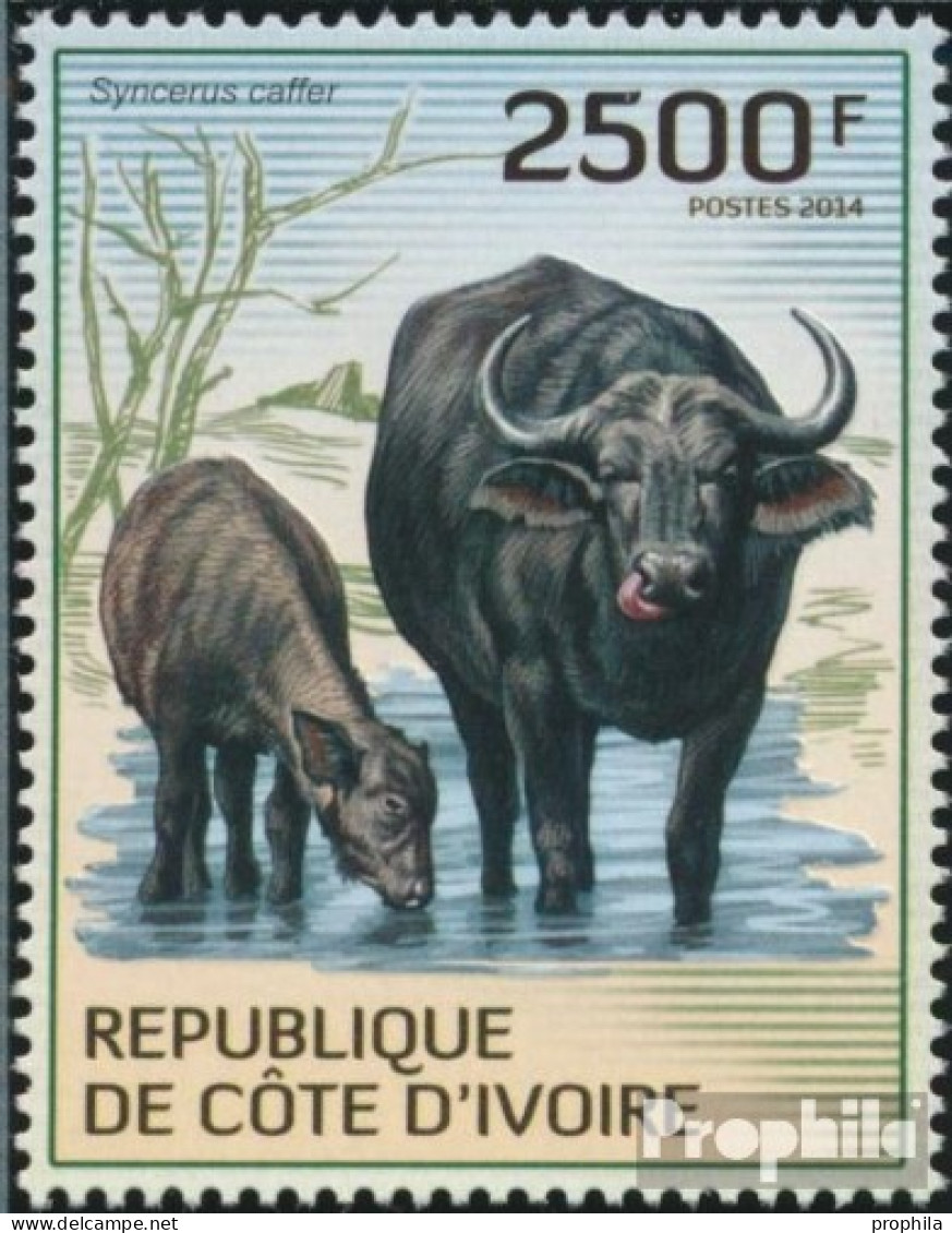Elfenbeinküste 1588 (kompl.Ausg.) Postfrisch 2014 Kaffernbüffel - Côte D'Ivoire (1960-...)