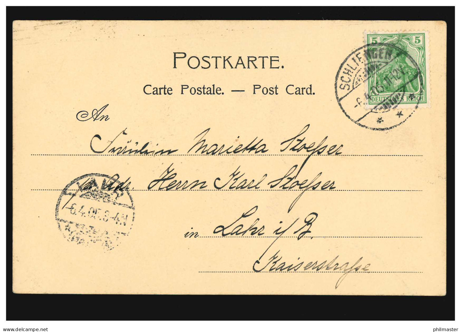 Kinder-AK Junge Und Mädchen: Sich Nicht Leicht Finden! SCHLIENGEN 6.4.1905 - Other & Unclassified