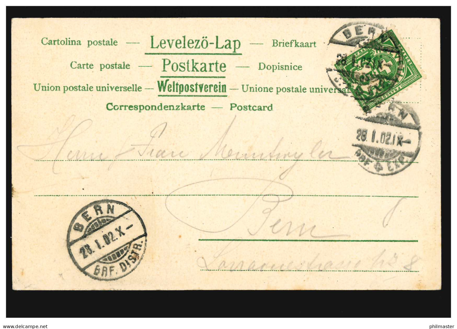 Schweiz Kinder-AK Rotkäppchen Mit Erhobenem Finger, BERN 28.1.1902 - Other & Unclassified