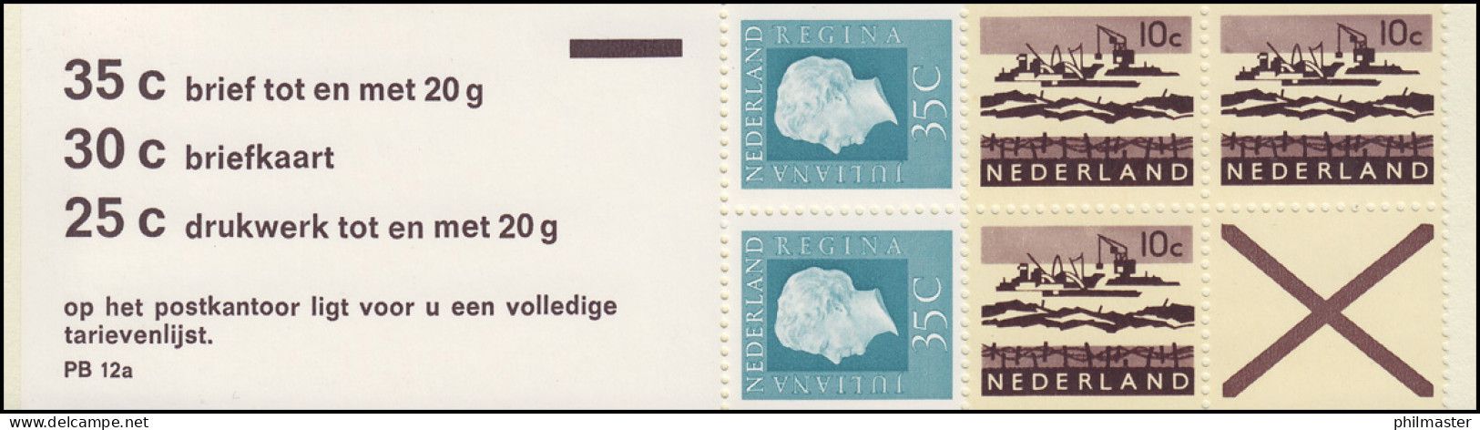 Markenheftchen 13 Juliane Und Landschaften 1972 Und PB12a, Mit Zählbalken ** - Postzegelboekjes En Roltandingzegels