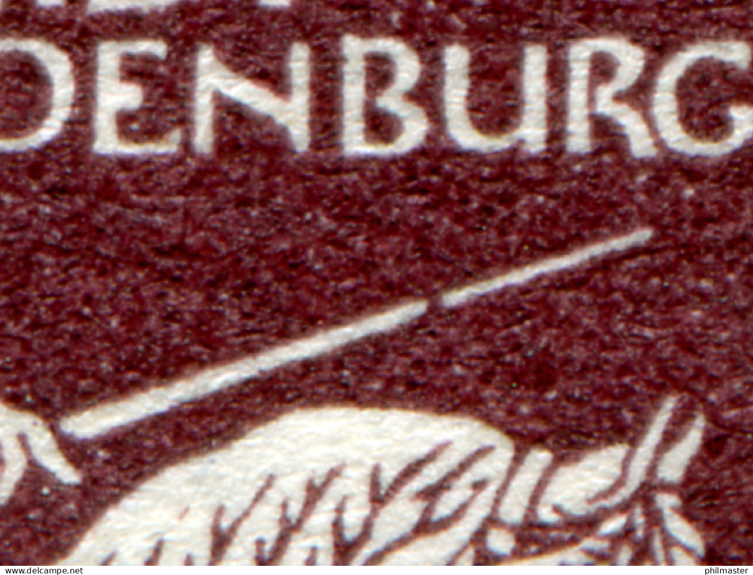 907IV Oldenburg 1945: Gebrochenes Schwert, Feld 18, ** - Abarten & Kuriositäten