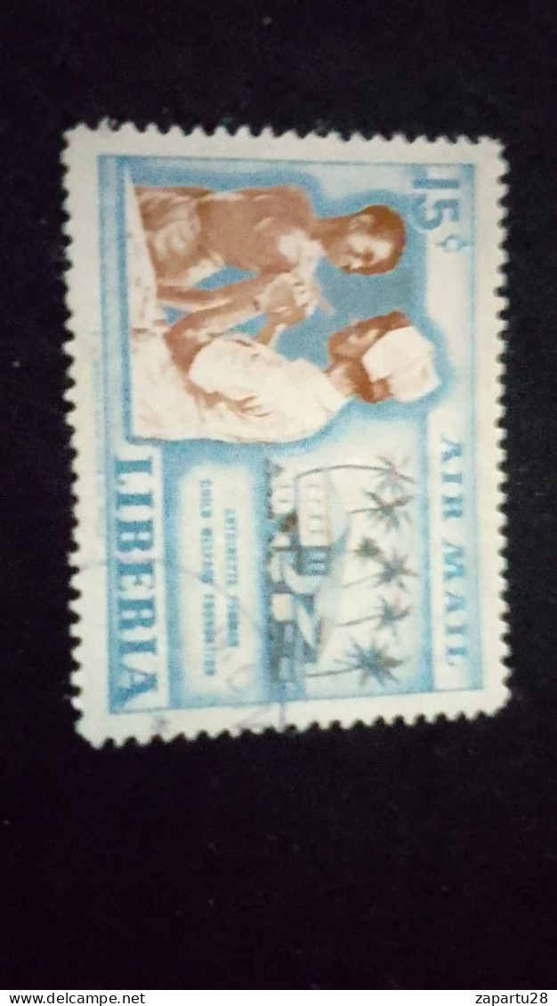 LİBERYA--1955   15C      DAMGALI  SPORTS - Liberia