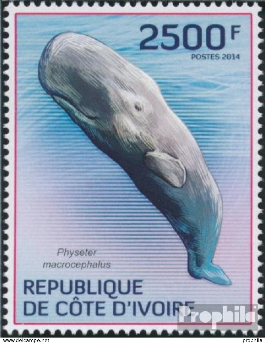 Elfenbeinküste 1583 (kompl.Ausg.) Postfrisch 2014 Wale - Costa De Marfil (1960-...)