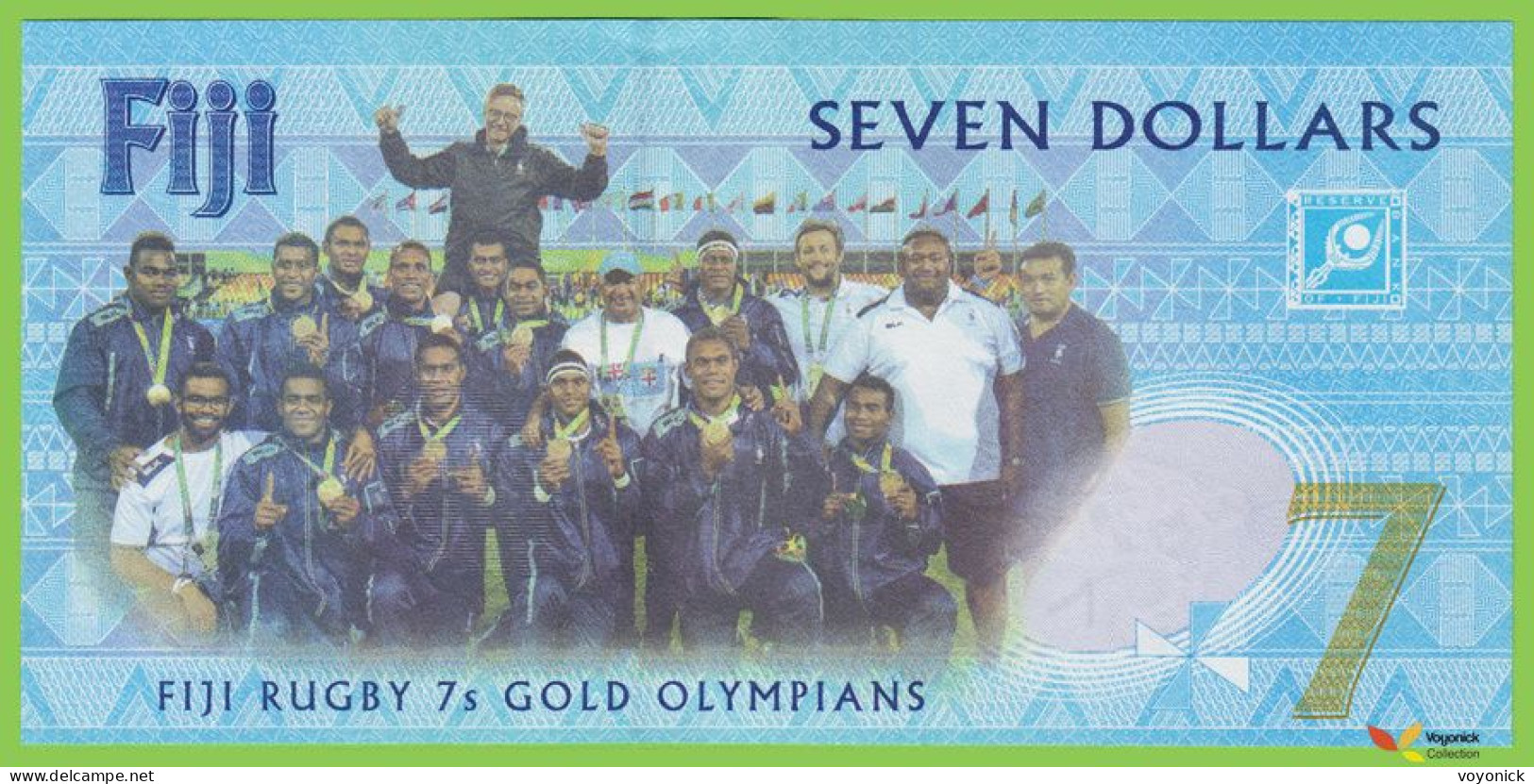 Voyo FIJI 7 Dollars 2017 P120 B531a AU UNC Commemorative - Fiji